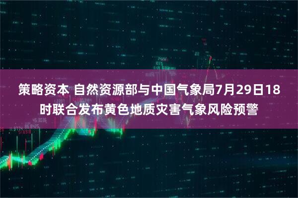 策略资本 自然资源部与中国气象局7月29日18时联合发布黄色地质灾害气象风险预警